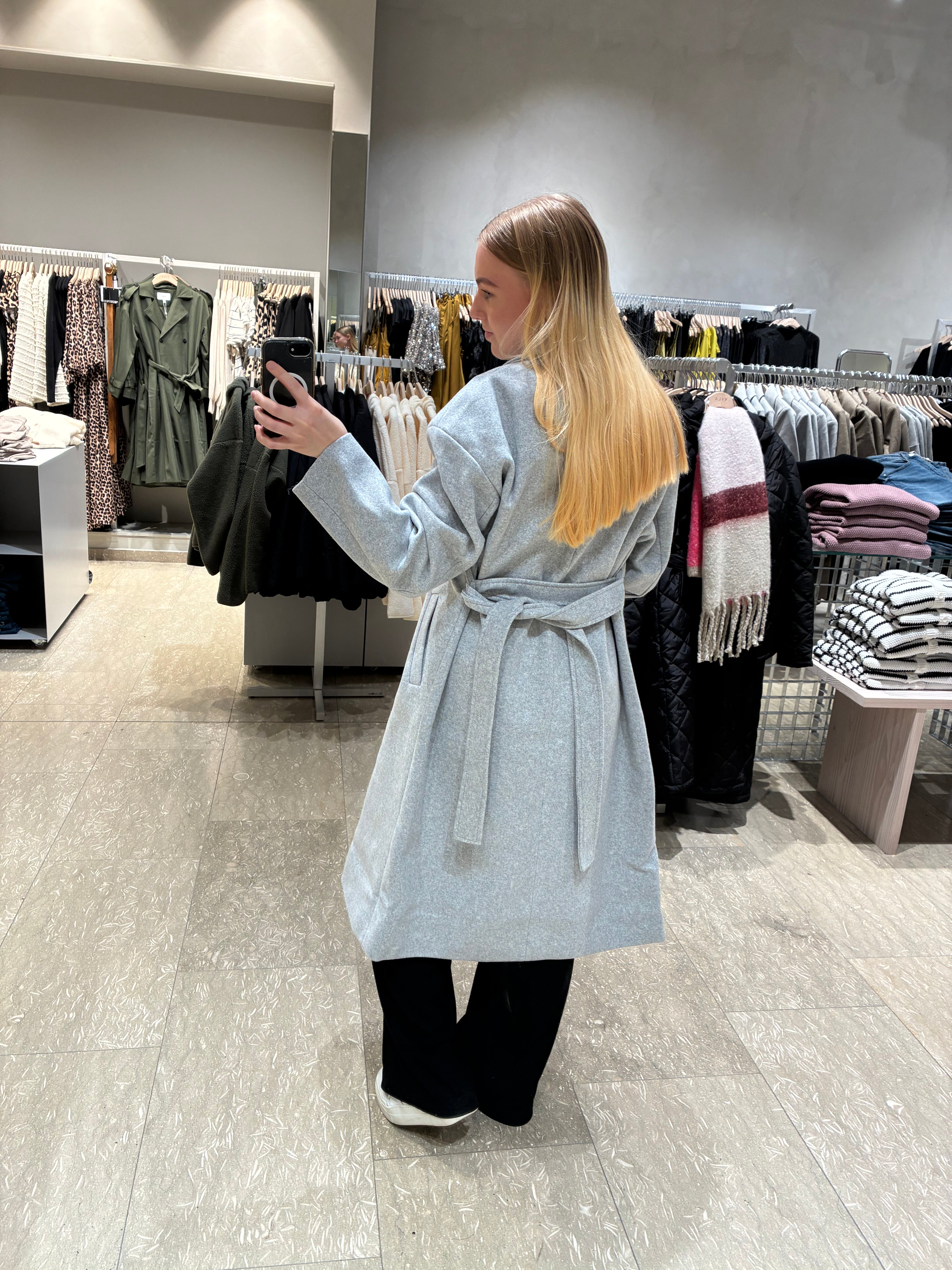 VICLAUDIA Coat - Light Grey Melange